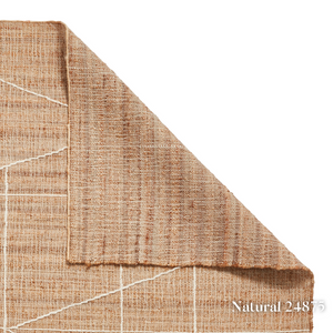 Add some style with the Bazaar Jute Natural Hand Woven Rugs offering strong & organic class with sustainable jute, wool & polyester in a flat weave design