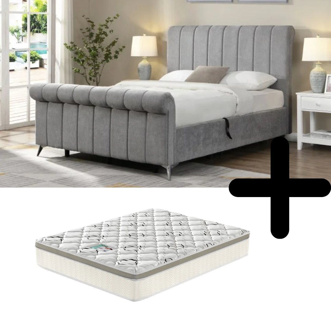 Carlow Bed Pack Grey with Paradise Mattress