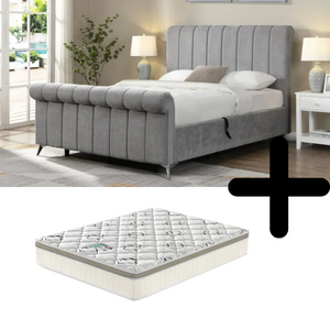 Carlow Bed Pack Grey with Paradise Mattress
