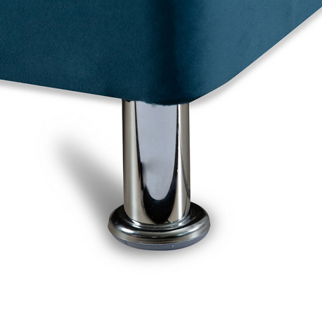 The Shaker Divan features a modern base with chrome legs, reinforced frame, premium fabric upholstery and colour options, to suit any bed!