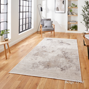Elevate your living with the Bellagio Modern Abstract Machine Made Rugs range with soft viscose-acrylic blend, durable machine made quality & modern style.