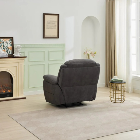 The Bellamy Electric Recliner Sofa Set 3++1+1 in Gunmetal Grey features plush comfort, USB charging and smooth electric reclining for a ideal for any space