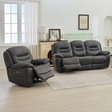 The Bellamy Electric Recliner Sofa Set 3++1+1 in Gunmetal Grey features plush comfort, USB charging and smooth electric reclining for a ideal for any space