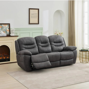 The Bellamy Electric Recliner Sofa Set 3+2 in Gunmetal Grey features plush comfort, USB charging and smooth electric reclining for a ideal for any space