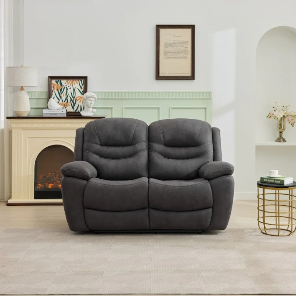 The Bellamy Electric Recliner Sofa Set 3+2 in Gunmetal Grey features plush comfort, USB charging and smooth electric reclining for a ideal for any space