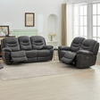 The Bellamy Electric Recliner Sofa Set 3+2 in Gunmetal Grey features plush comfort, USB charging and smooth electric reclining for a ideal for any space