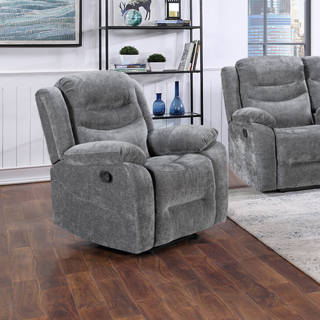 Relax in style with the Bentley Recliner Sofa in Grey featuring plush comfort, manual recline and modern design for the perfect living room upgrade