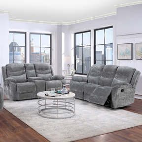 Relax in style with the Bentley Recliner Sofa in Grey featuring plush comfort, manual recline and modern design for the perfect living room upgrade