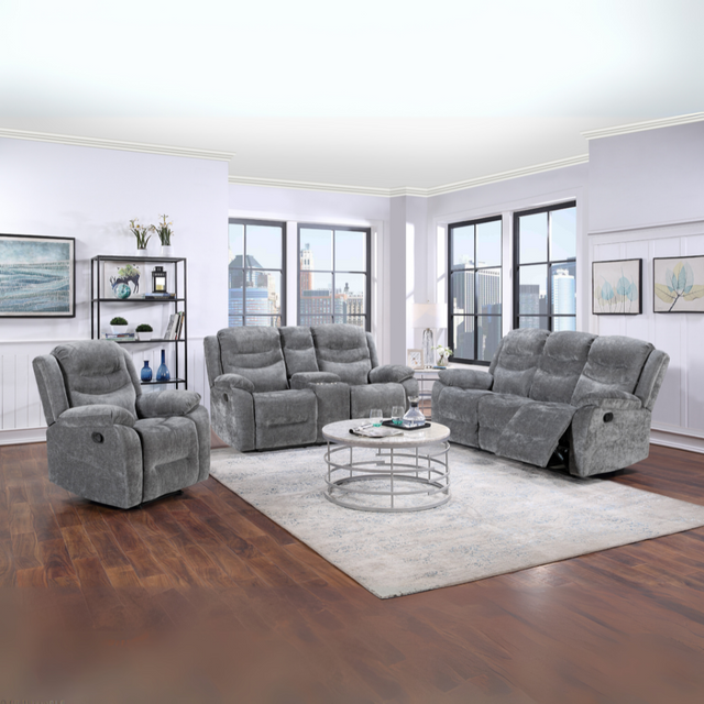 Relax in style with the Bentley Recliner Sofa in Grey featuring plush comfort, manual recline and modern design for the perfect living room upgrade