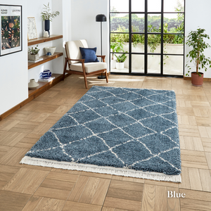 Add bohemian charm with Boho Berber Machine Made Rugs range featuring plush shaggy pile, durable polypropylene and stylish fringes.