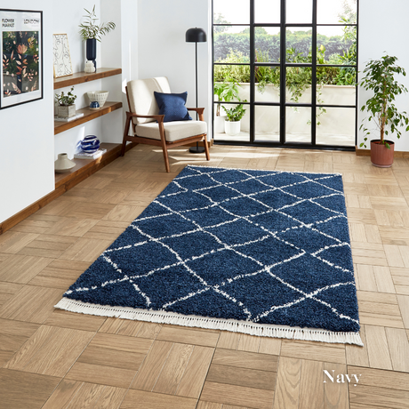 Add bohemian charm with Boho Berber Machine Made Shaggy Rugs range featuring plush shaggy pile, durable polypropylene and stylish fringes.