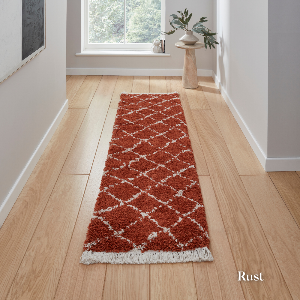 Add bohemian charm with Boho Berber Machine Made Shaggy Rugs range featuring plush shaggy pile, durable polypropylene and stylish fringes.