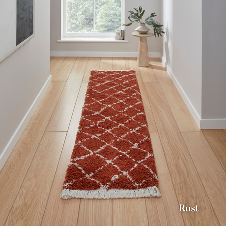 Add bohemian charm with Boho Berber Machine Made Shaggy Rugs range featuring plush shaggy pile, durable polypropylene and stylish fringes.