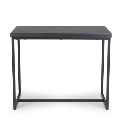 The Boston Console Table in Black Ash features a SmarTops® surface, robust iron legs and a generous design, making it an ideal addition to any setting.