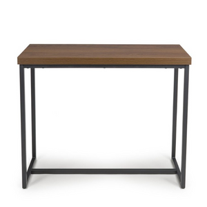 The Boston Console Table in Smoked Oak features a SmarTops® surface, robust iron legs and a generous design, making it as a practical and elegant addition.