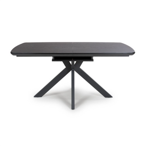 The Boston Extending Table, which ranges from 1600mm to 2000mm, features an elegant veneer, robust black metal legs and a versatile extendable design.