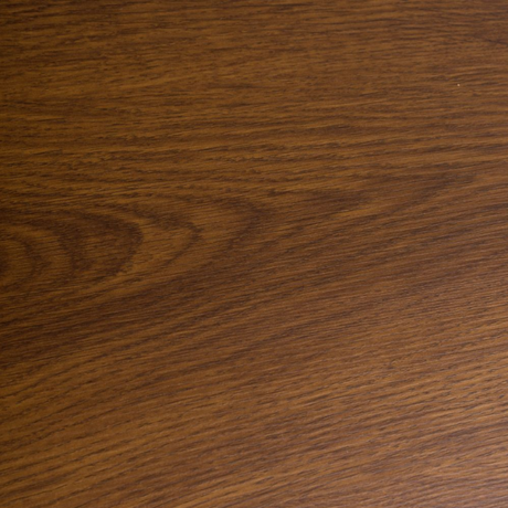 The Boston Round Table 800mm features a smoked oak veneer surface paired with a black metal base, blending contemporary design with an elegant flair.