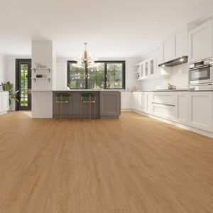 Liberty Rock Boston Vinyl & SPC 5.2mm: 100% waterproof, acoustic underlay (18dB), scratch-resistant PU surface, and easy installation with Uniclic technology