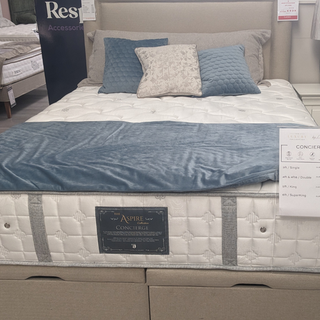 The Briody Aspire Concierge Mattress features 2050 zoned pocket springs, visco memory foam and a turn free design, crafted in Ireland for lasting comfort