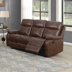 The Brittas Recliner Sofa in Tan Leathaire features padded headrests, armrests, multiple size options & nationwide delivery all over Ireland!