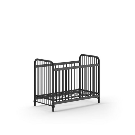 The Bronxx Baby Cot Bed 60 x 120cm - Black by VIPACK features trendy colours, matte metal finish, Belgian design and industrial style for a safe sleep time