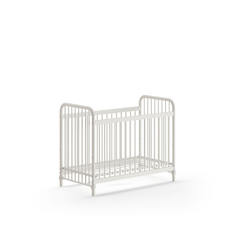 The Bronxx Baby Cot Bed 60 x 120cm White by VIPACK features trendy colours, matte metal finish, Belgian design & industrial style for a safe sleep time