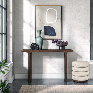 The California Console Table is crafted from oak and rubberwood veneer with a sleek, natural finish, stylish for any room.