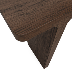The California Console Table is crafted from oak and rubberwood veneer with a sleek, natural finish, stylish for any room.