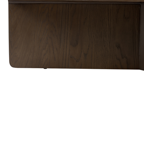 The California Round Coffee Table is crafted from oak and rubberwood veneer with a sleek, natural finish, stylish for any room.