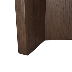 The California Round Side Table is crafted from oak and rubberwood veneer with a sleek, natural finish, stylish for any room.