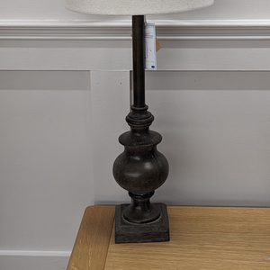 The Calven Grey Table Lamp 82cm offers a classic design, grey base and cream shade making this a versatile addition that adds style and light to any room