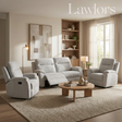 Light grey 3+1+1 recliner sofa set in a modern living room
