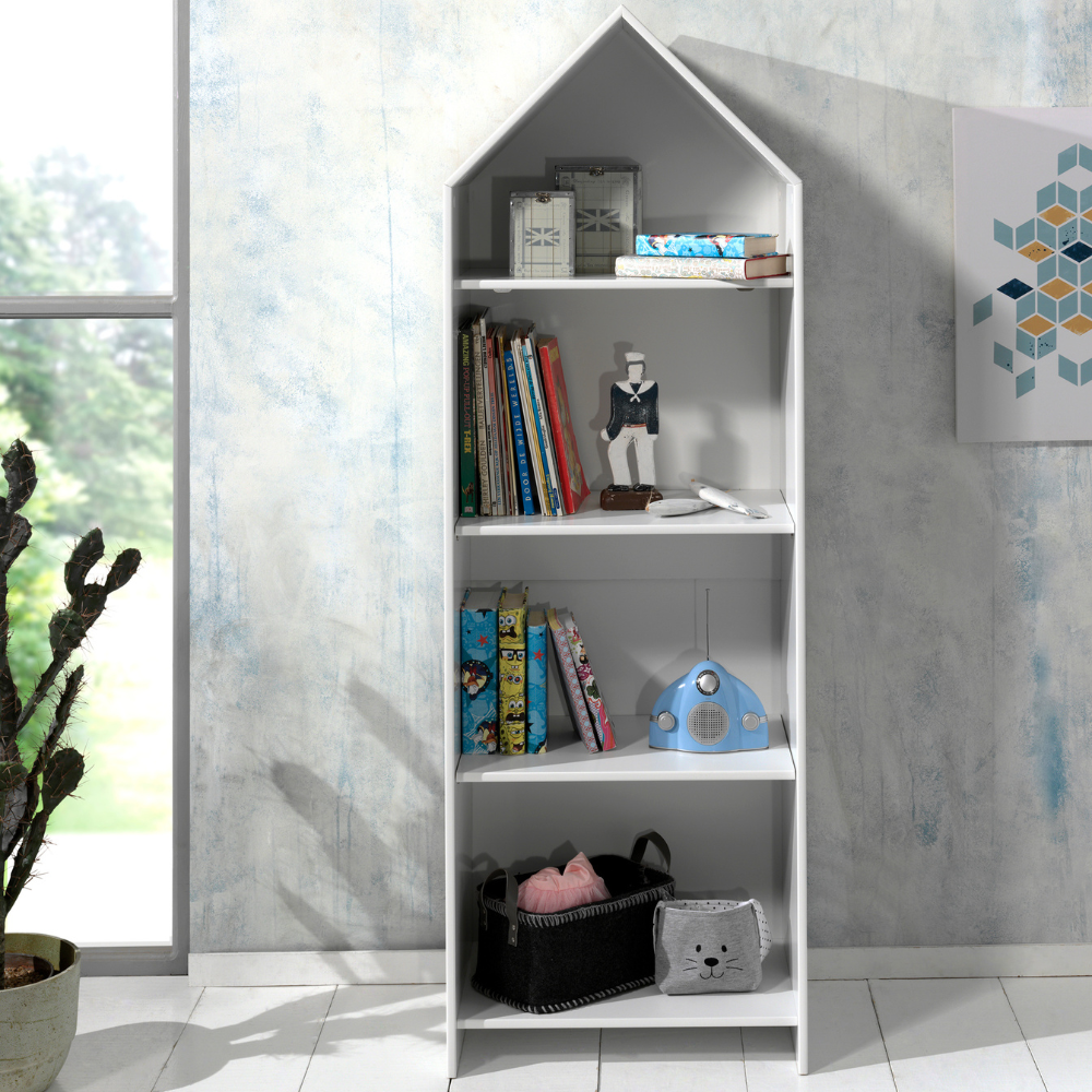 The Casami Kids 1 & 1 Open Door Wardrobe Set Pink & White features stylish storage with shelves & hanging rail in cozy Belgian beach house design