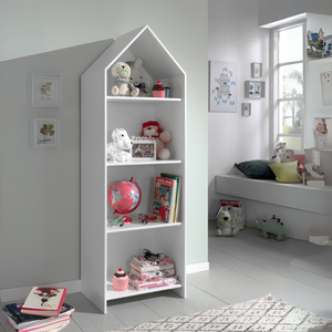 The Casami Kids 1 & 1 Open Door Wardrobe Set White features stylish storage with shelves & hanging rail in cozy Belgian beach house design