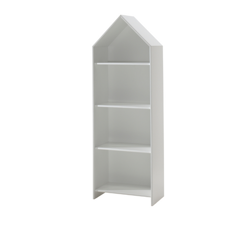 The Casami Kids 2 & 1 Open Door Wardrobe Set Satin White features playful beach house style with shelves and rails for toys, books & clothes