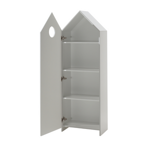 The VIPACK Casami Kids Wardrobe in Mint Green features beach house design, white frame & cozy MDF closet with shelves, adding a bold statement to kids rooms
