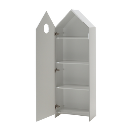 The VIPACK Casami Kids Wardrobe in Mint Green features beach house design, white frame & cozy MDF closet with shelves, adding a bold statement to kids rooms