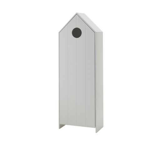 The VIPACK Casami Kids Wardrobe in White features beach house design, white frame & cozy MDF closet with shelves, making a playful and practical addition
