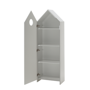 The VIPACK Casami Kids Wardrobe in White features beach house design, white frame & cozy MDF closet with shelves, making a playful and practical addition