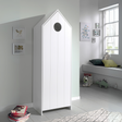 The VIPACK Casami Kids Wardrobe in White features beach house design, white frame & cozy MDF closet with shelves, making a playful and practical addition