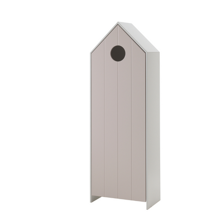 The VIPACK Casami Kids Wardrobe in Old Pink features beach house design, white frame & cozy MDF closet with shelves, making a playful and practical addition