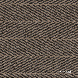 Textured fabric with a zigzag pattern in almond color