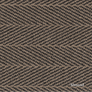 Textured fabric with a zigzag pattern in almond color