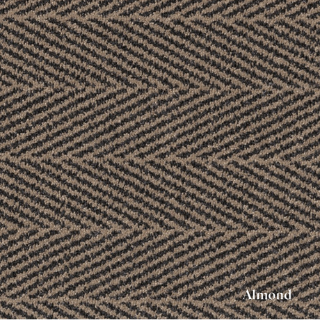 Textured fabric with a zigzag pattern in almond color