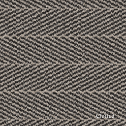 Textured fabric with a zigzag pattern in black and beige