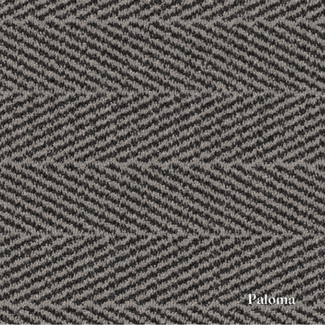 Textured pattern with zigzag design in gray and black, labeled 'Paloma'.
