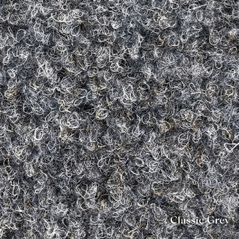 Close-up of a textured Classic Grey carpet