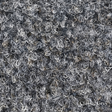 Close-up of a textured Classic Grey carpet