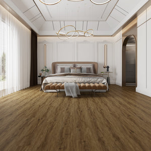 Liberty Rock Columbus Vinyl & SPC 5.2mm: 100% waterproof, acoustic underlay (18dB), scratch-resistant PU surface, and easy installation with Uniclic technology