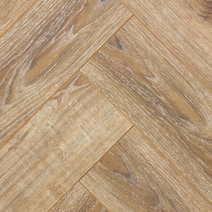 The Cork Herringbone Laminate Flooring - 12mm features herringbone design, AC6 durability and underfloor heating compatible.